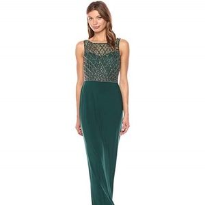 Adrianna Papell Beaded Bodice Gown size 2